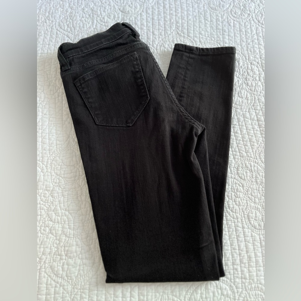 J.Crew stretchy toothpick Jean in true black